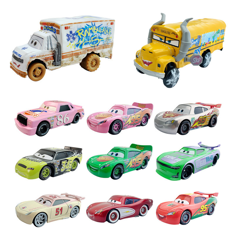 Disney Metal Pixar Cars 3 2 Lightning McQueen Miss Fritter damage repair Diecast Alloy Mini Model
