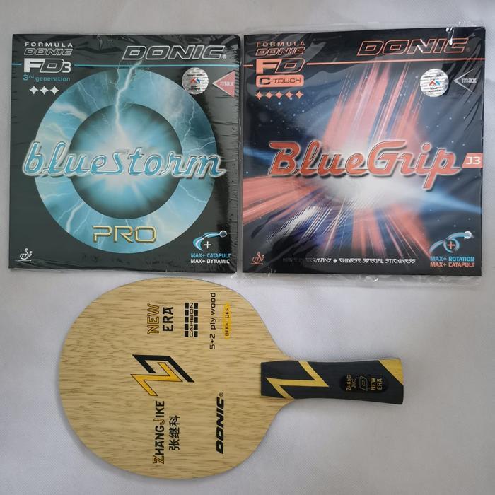 ASLI Bat Tenis Meja Zhang Jike New Era kombinasi karet Set READY STOCK