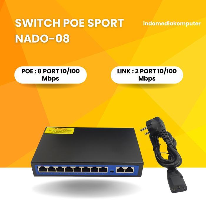 SWITCH POE 8 PORT NADO-08 Switch Poe Nado-08 8 Port Switch Nado-08 Poe 8 Port