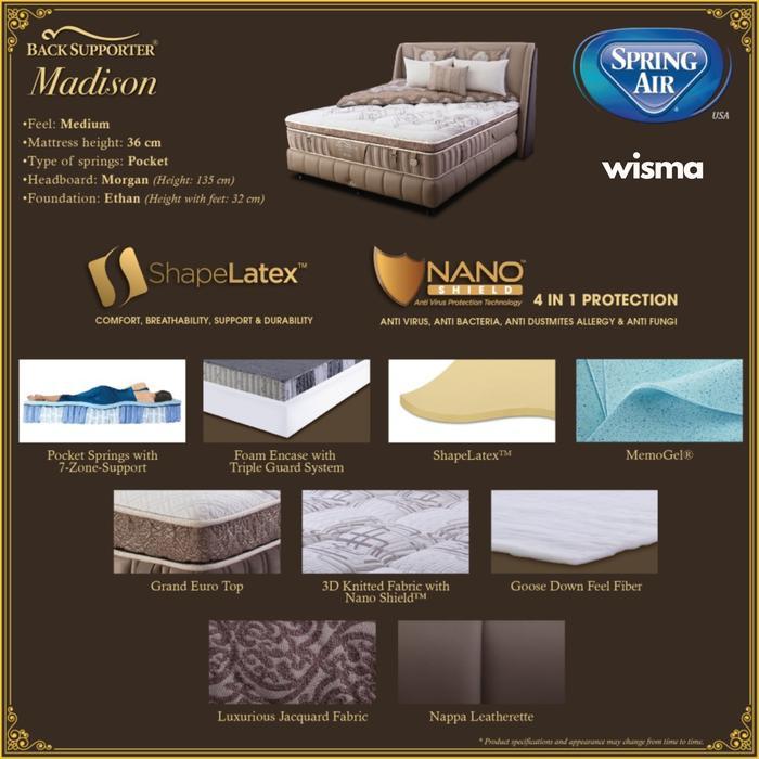 Kasur Springbed Spring Air Madison Back Supporter [Kasur Saja]