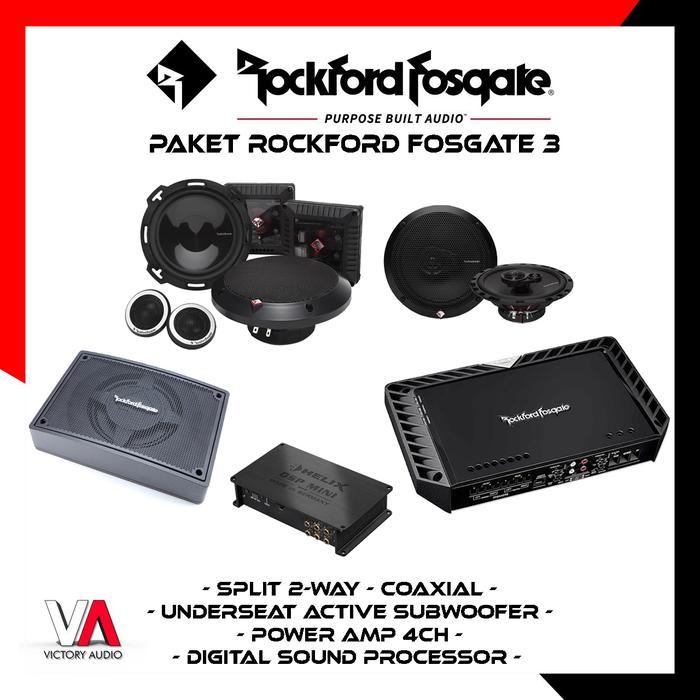 Paket Audio Mobil Full Set Sound System ROCKFORD FOSGATE SIMPLE 3