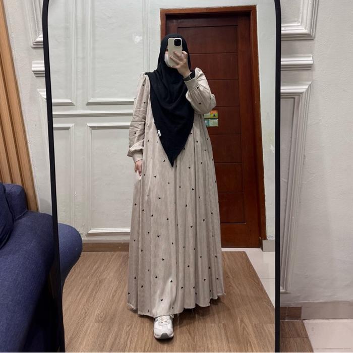 MUSLIFIX- Lovely Dress Gamis Rayon Viscose Busui Friendly