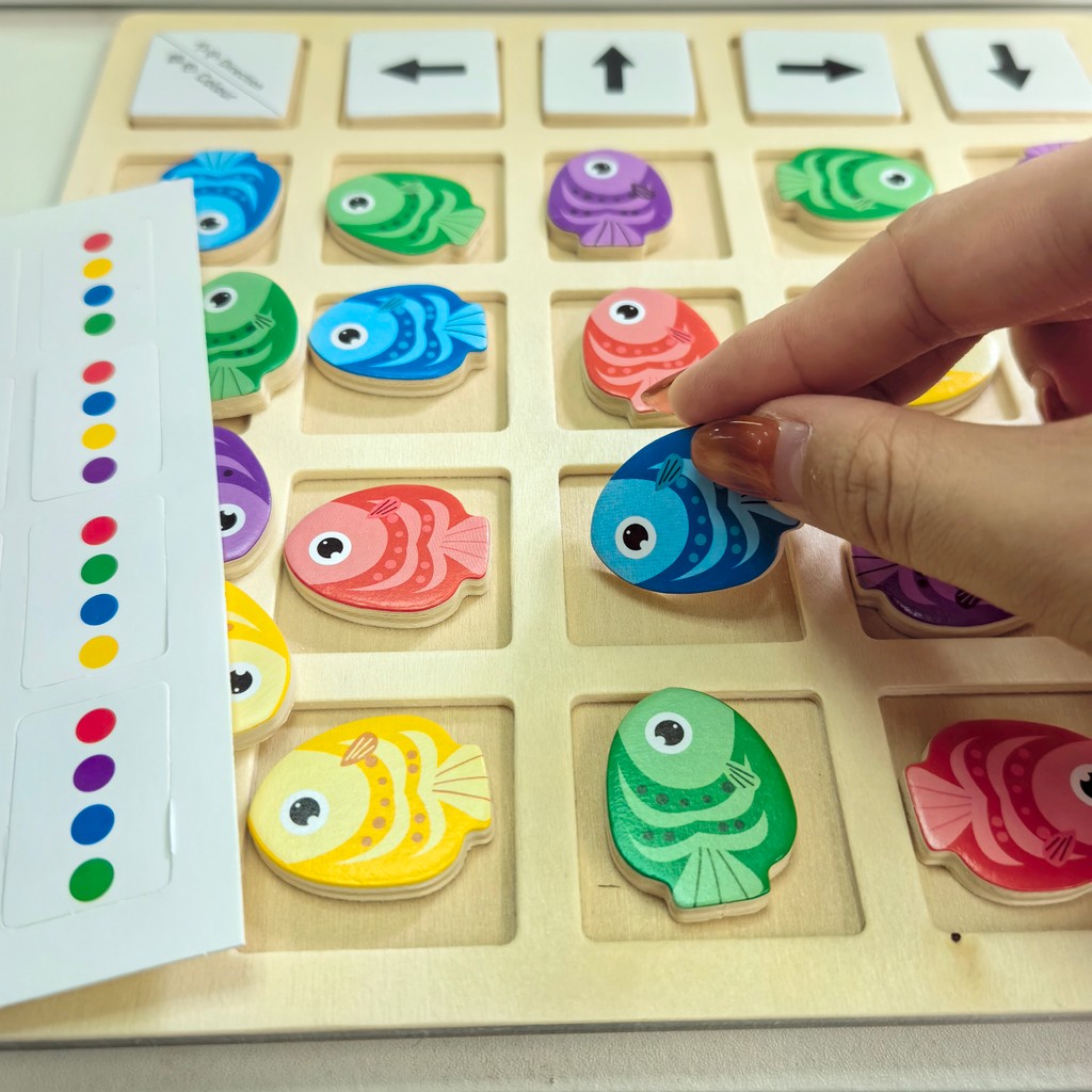 Wooden Montessori Toys Children's Logical Thinking Training Direction Color Cognition Educational