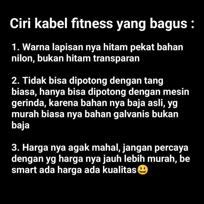 outhealt- Tali Kawat Gym Alat Fitness Baja - Wire Rope - Kawat Seling Sling Gym