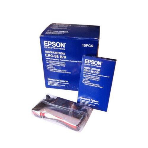 Pita Printer Dotmatrix Epson TMU220 ERC38 Hitam Cartridge Tinta TMU220 ERC-38 Original TM-U220 Black
