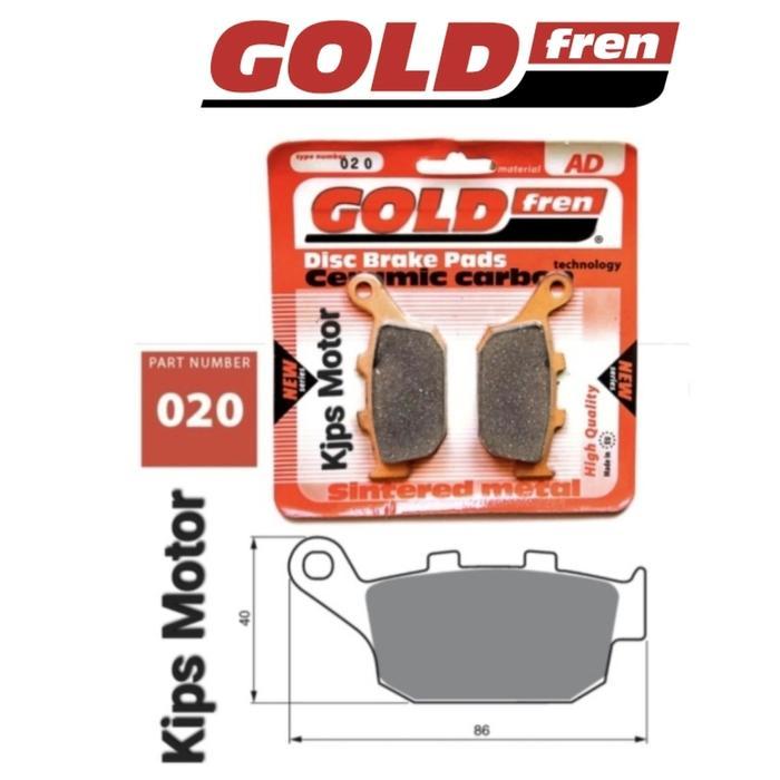 Kampas rem belakang Kawasaki Z 800 Z800 Z 900 Z900 ABS Gold Fren 020 - Kaliper Nissin