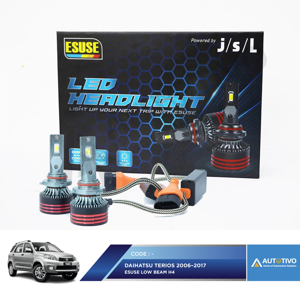 Esuse LED Super Bright Bohlam Lampu Mobil Terios 2006-2017 H4 H11 55Watt