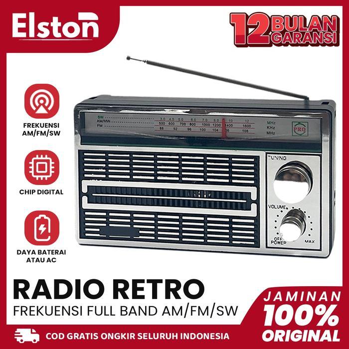 Radio Listrik AC-DC-FM Type F-4250C dengan Batera Radio Jadul Internasional