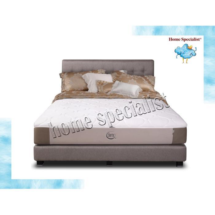 Divan Dan Sandaran Serta Dallas 180 X 200 Brown Bedframe Saja