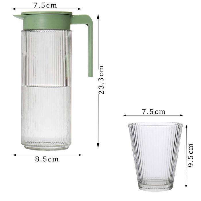 PITCHER TEKO / 1 SET TEKO+GELAS / ISI 1 TEKO 4 GELAS / GELAS TEKO KACA