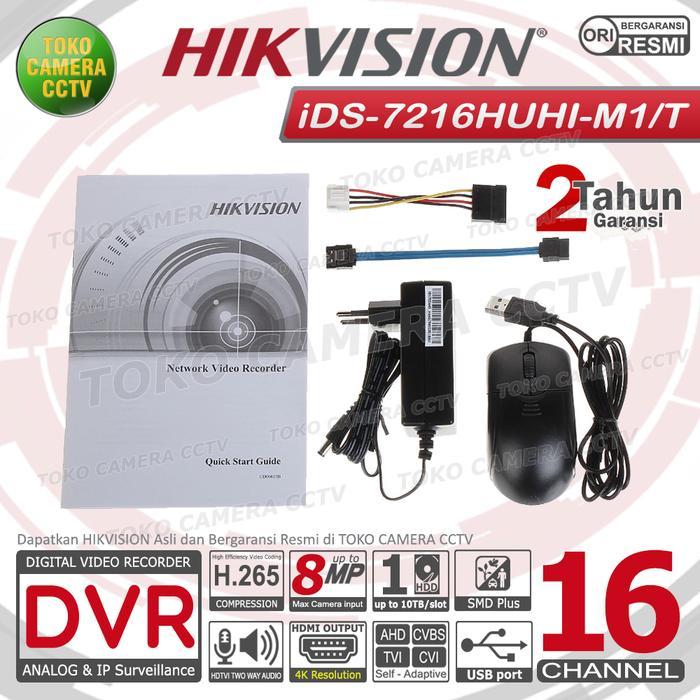 Dvr Hikvision 16 Channel Ids-7216Huhi-M1/T Dvr 16Ch 5Mp 8Mp