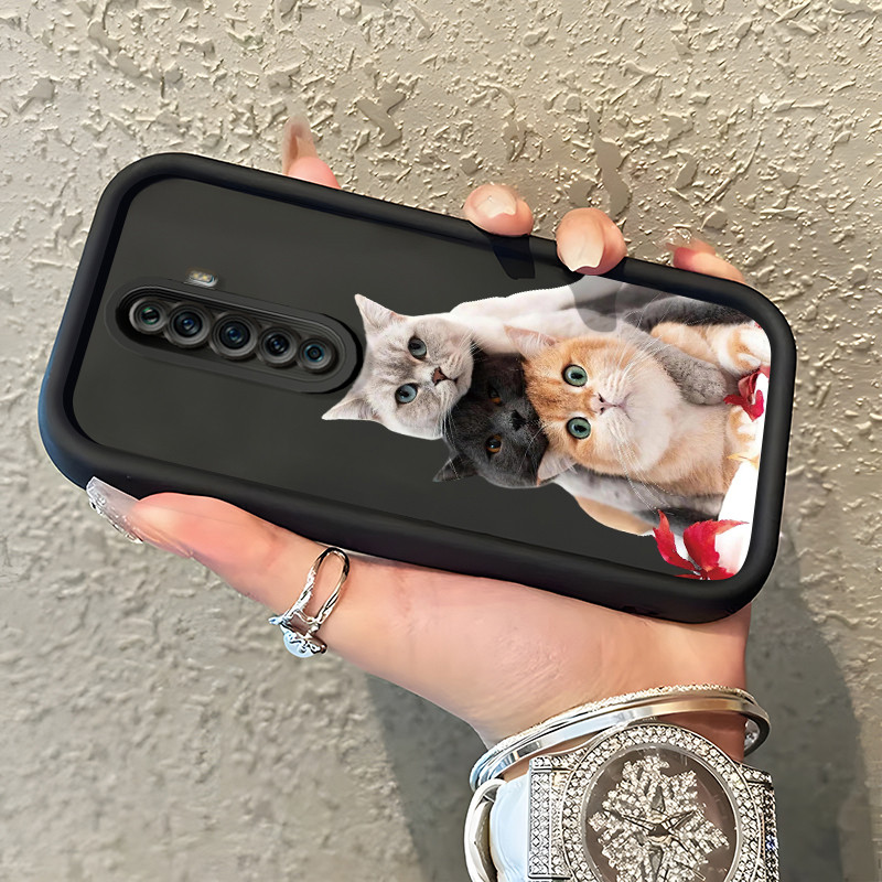 Casing Hp Untuk OPPO Reno 2F Reno 2Z Reno2 F Reno2 Z Case Casing Pasang kucing pola Kasus HP Tangga 