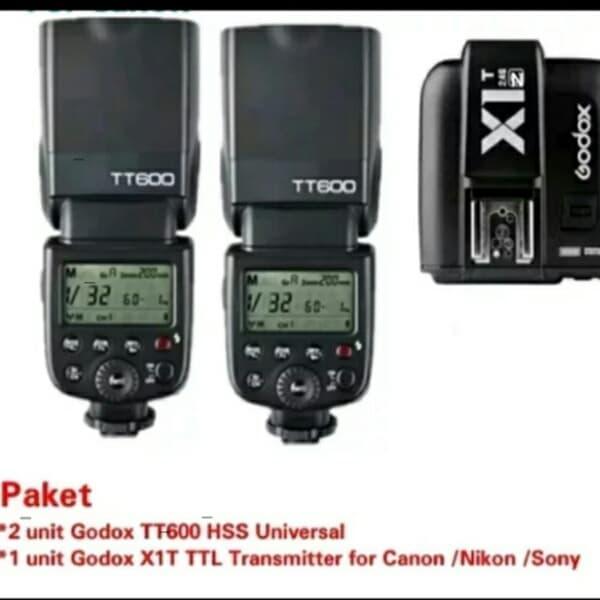 Paket flash trigger godox TT600 2 pc plus trigger godox for sony