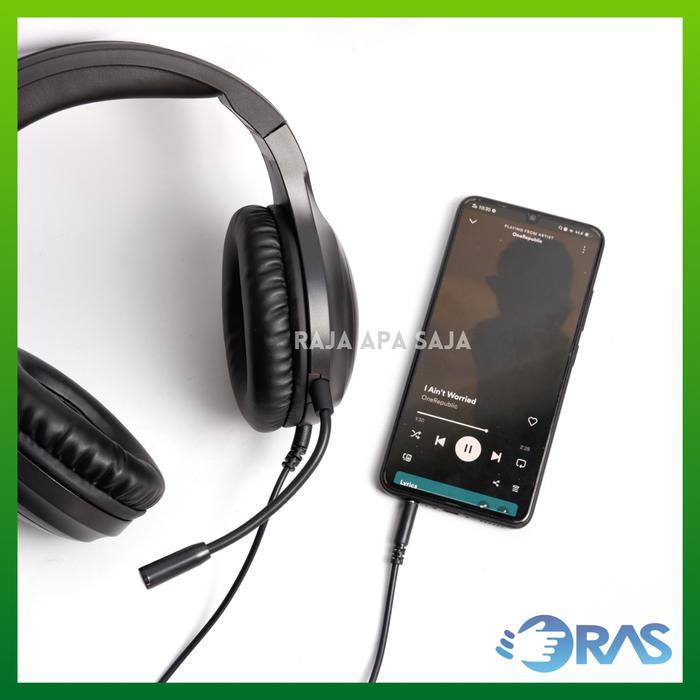 Headphone Gaming Robot RH-P20 Bass Stereo Untuk HP Laptop PC Komputer Handsfree Headset Microphone