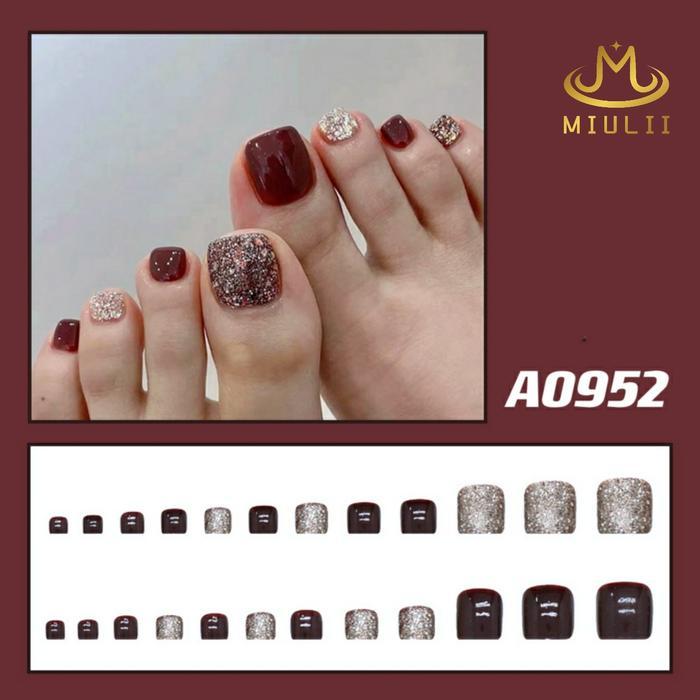 XXBTY- Kuku Palsu Miulii Barbie Nails A0952 Isi 24Pcs Art Lem Tempel Elegant Polish Cat