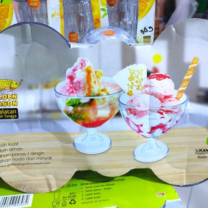gelas es gelas sop buah gelas es akrilik gelas golden dragon