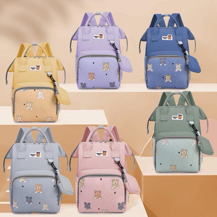 TAS BAYI 6040 - Tas Ransel Bayi 2in1 Bear Mamypoko First Diaper Bags Tas Perlengkapan Bayi