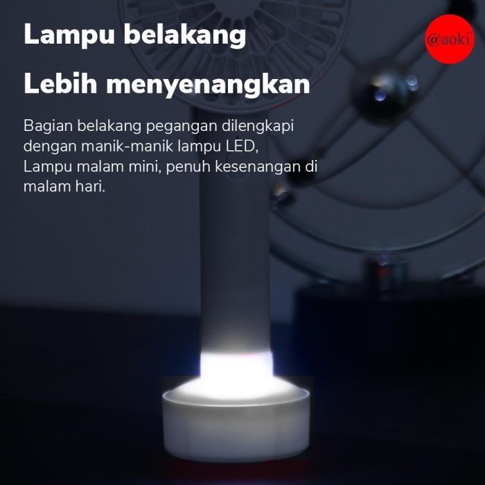Aoki Emergency Kipas Usb Charger 2In1 Lampu Tidur Baterai Lithium