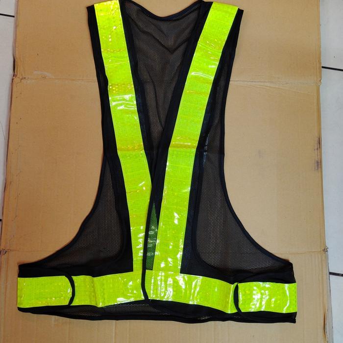 TERLARIS Rompi Safety Jaring Proyek Hitam V/ Rompi Jaring V Hitam READY STOCK