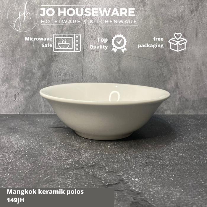 SALE Mangkok bakso keramik putih polos hotelware / Mangkok bakso resto 149 Termurah