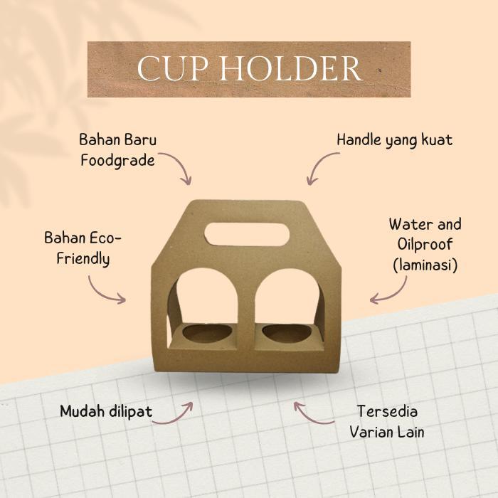 Single Cup Holder Paper Kraft LAMINASI