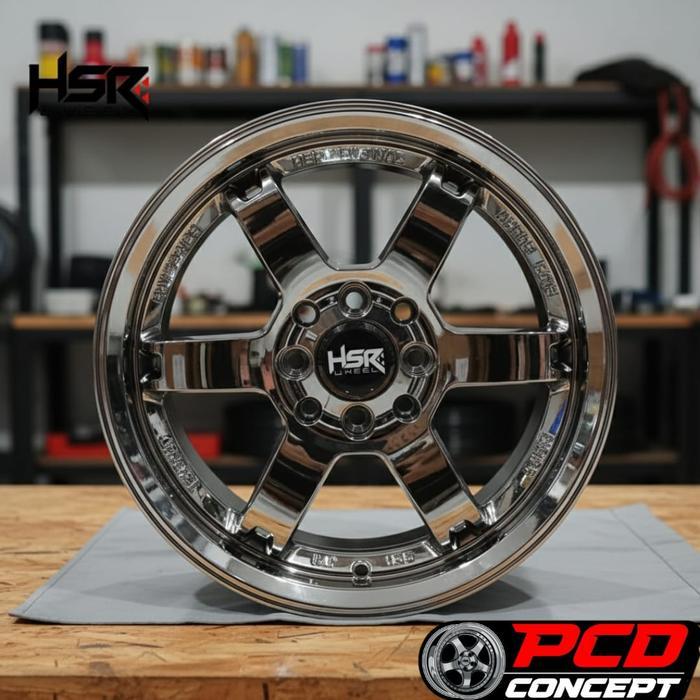 Velg Black chrome HSR RAI S3 ring 16 lebar 7 spek rata body , VELG HSR RAI S3 WARNA BLACK CHROME RIN