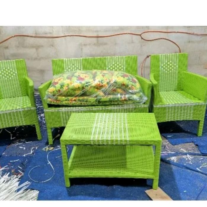 Sofa Hawai rotan sintetis Sofa tamu minimalis murah Furniture