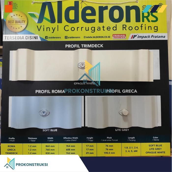 Alderon Rs Atap Upvc Single Layer Tipe Greca (Gelombang Kotak)