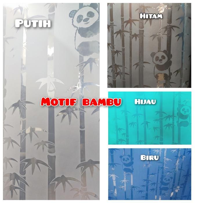 Fiber pagar plastik penutup pagar motif bambu lite