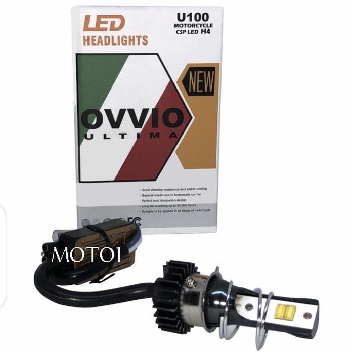 Terbaik Ovvio - Bohlam Led H4 Dual Csp - Lampu Motor Headlight 6000K Terlaris