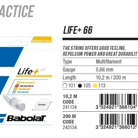 SENAR BADMINTON BABOLAT LIFE 66+ / SENAR BULUTANGKIS BABOLAT 66