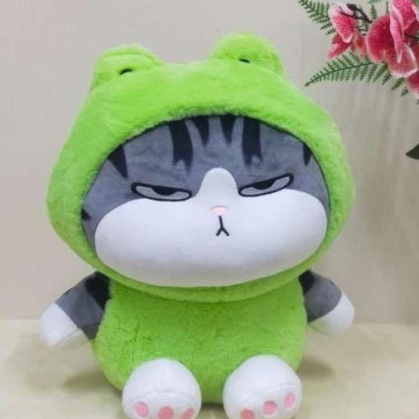 Boneka Kucing Furyu Cat Kostum Lebah Size 35cm/14"/boneka animal/Boneka Kucing Abu/Boneka Cat