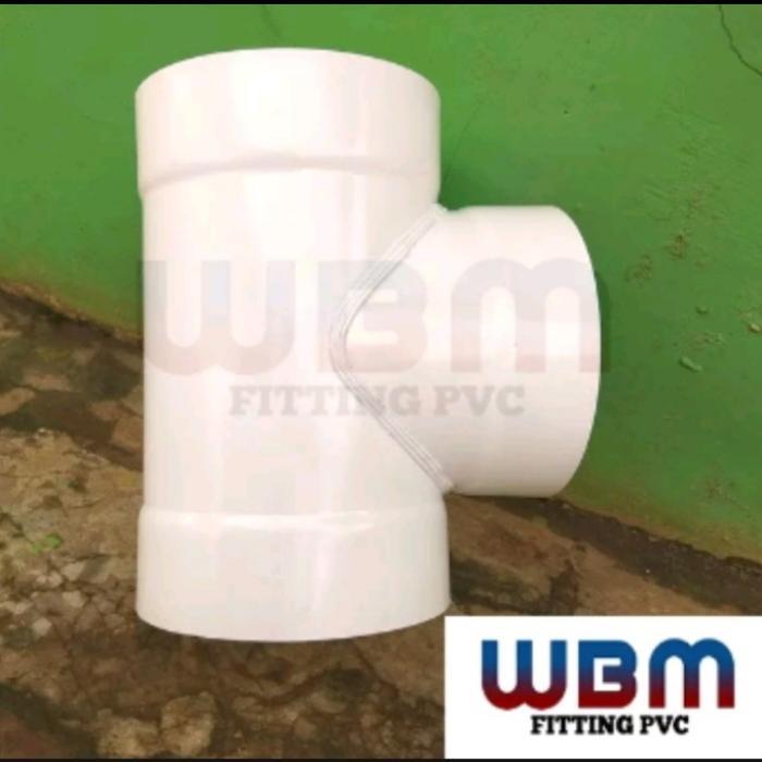 tukangbanget- Sambungan Pipa Pvc Tee Reducer 8 X 6 Inchi