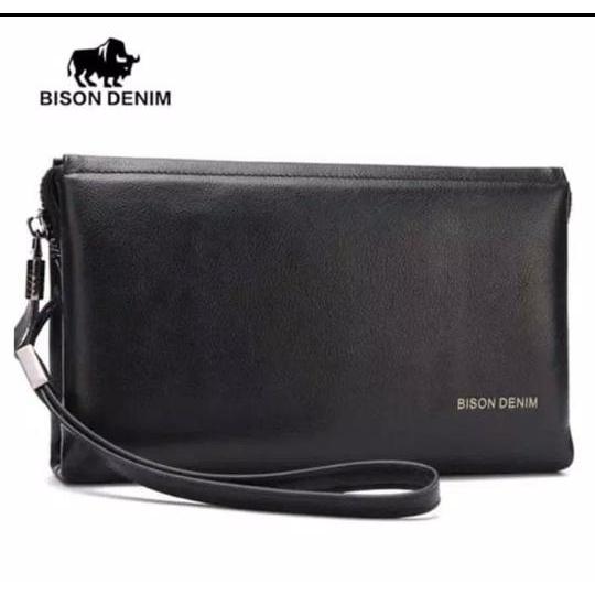 HARGA DISKON Bison Denim-Handbag Pria Clutch Bag Luxury (BISON N2257-2B)