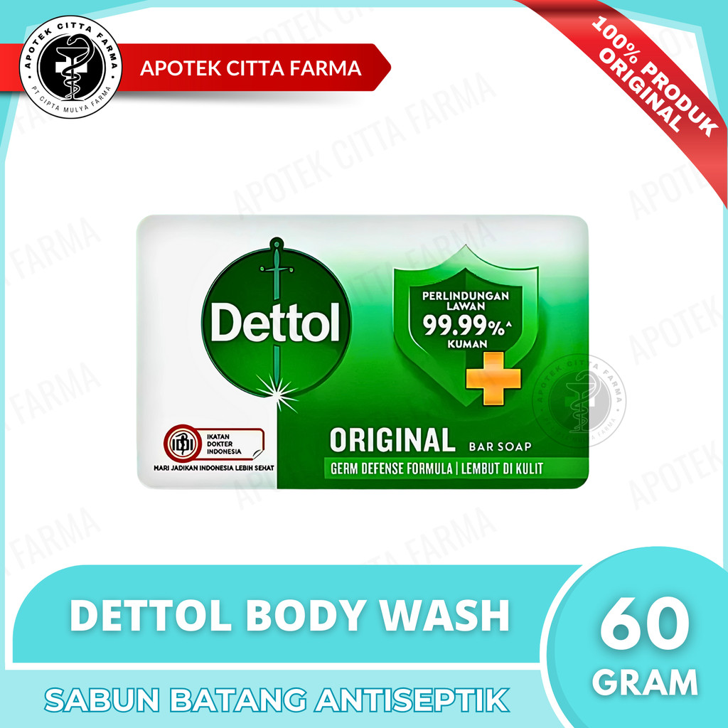 Sabun Batang Dettol Original 100 g - Sabun Anti Bakteri
