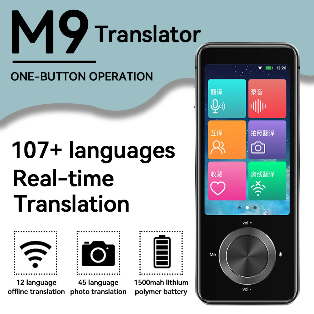 2023 Newest M9 Instant Voice Translator Portable Language Translator In Real-Time Smart Translator