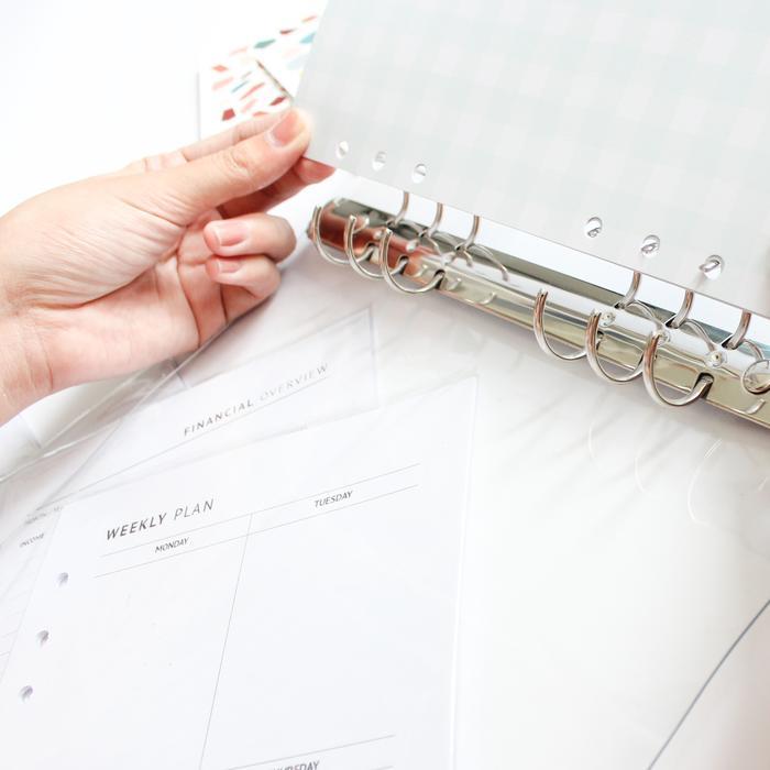 ptbtr- Transparent Binder Pink Paper