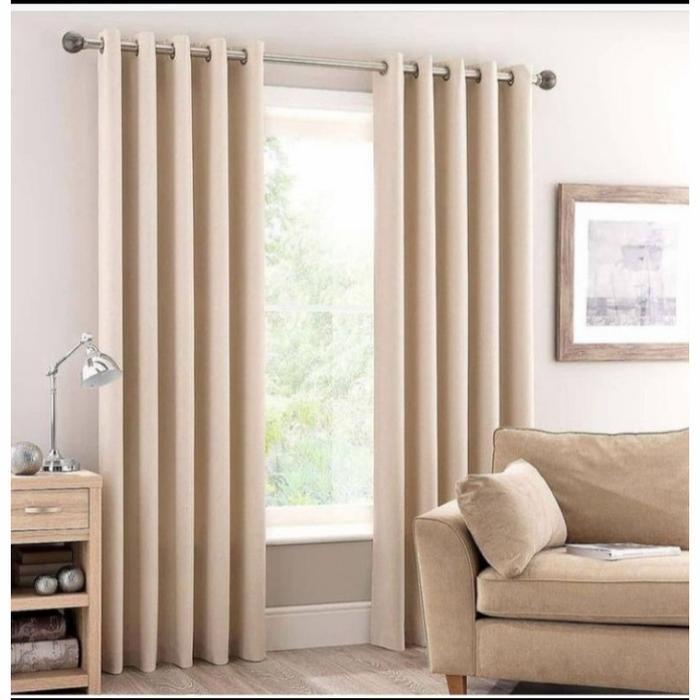 FMLY- Gorden Blackout Minimalis/Gorden Polos Moca Hitam Pink Gold Abu Kain Hordeng