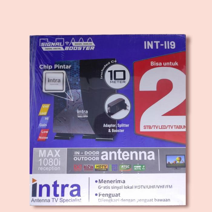 ID INTRA ANTENA LUAR DAN ANTENA DALAM INDOOR OUTDOOR ANTENA DIGITAL SIGNAL BOOSTER BISA UNTUK STB TV