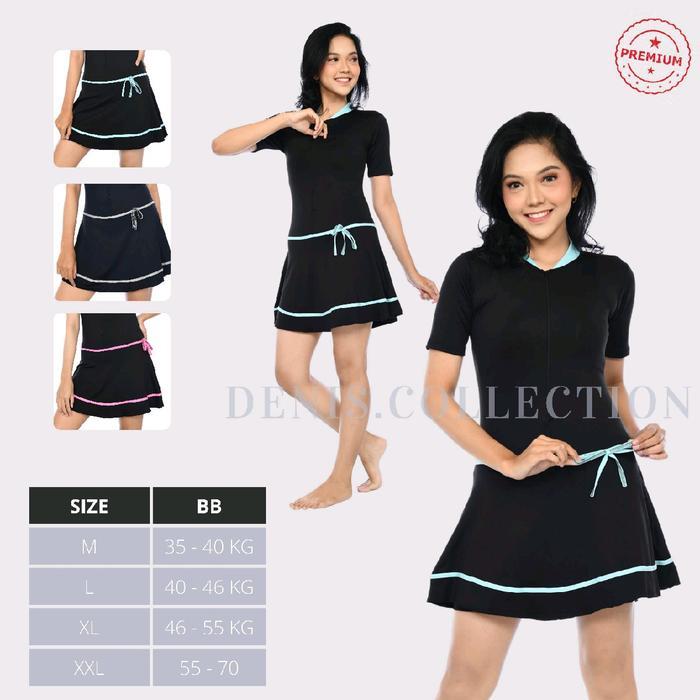 Baju Renang Rok Dewasa/.Baju Renang Perempuan Dewasa/Baju Renang Deving Rok Wanita Celana Pendek