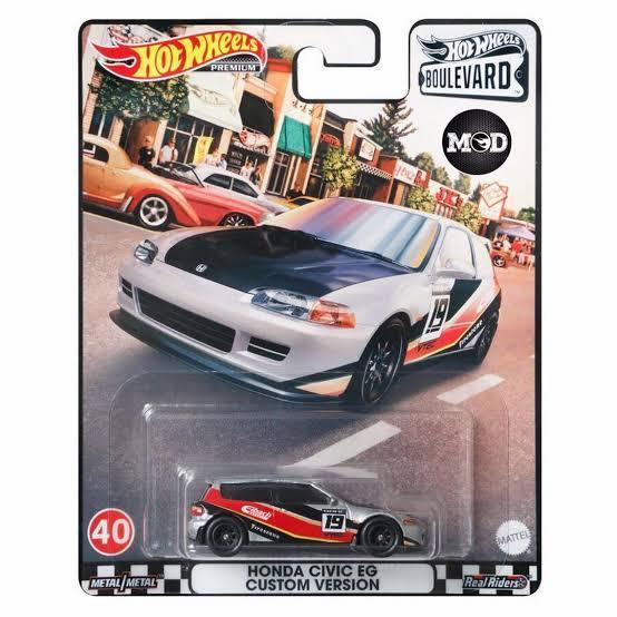HOT WHEELS PREMIUM BOULEVARD HONDA CIVIC EG CUSTOM VERSION BAN KARET KODE 885