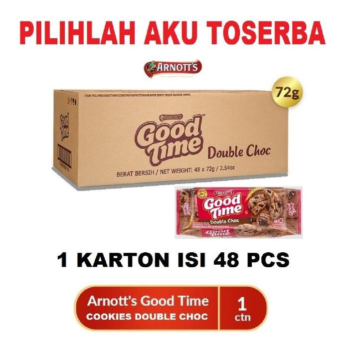 Arnott's Good Time Cookies DOUBLE CHOCO 72 gr - ( HARGA 1 KARTON )