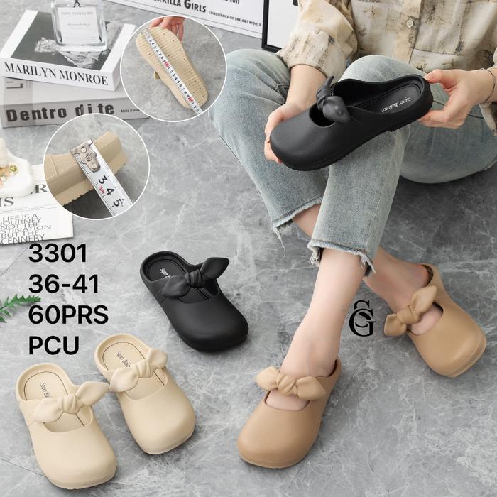 TERMURAH Sepatu Sandal Wanita Karet Model Pita Balance / 3301