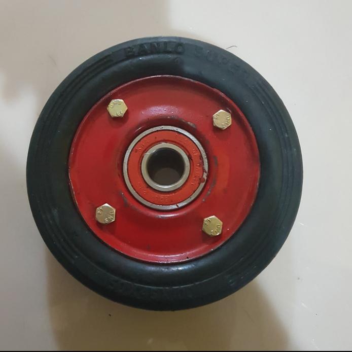 RODA TROLEY 8 INCH RODA TROLI 8 INCH RODA GEROBAK 8INCH BAN FULL KARET