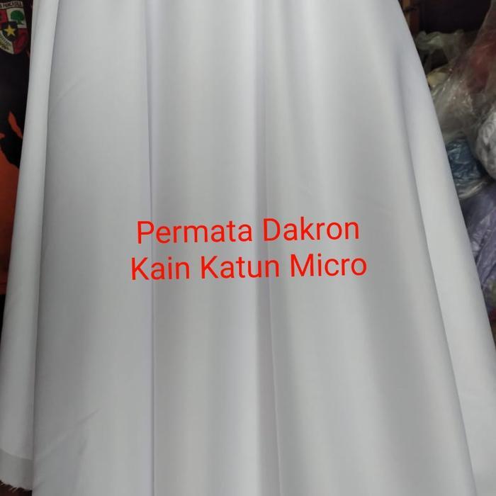 News Kain Katun Micro Polos Putih Lebar 240 cm