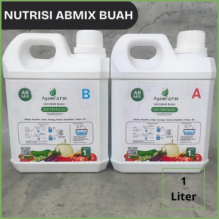 Nutrisi hidroponik Ab mix sayuran Buah Cair 1 Liter