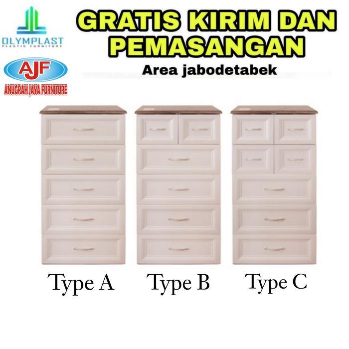 Olymplast Classic Drawer Cabinet Laci 5 Susun ODC Classic 05