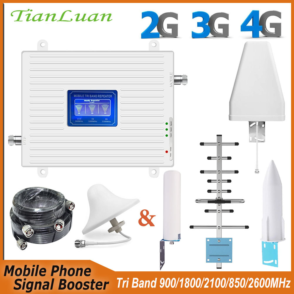 Mobile Phone Signal Booster Network 2G 3G 4G Gsm 900 Dcs 1800 Lte