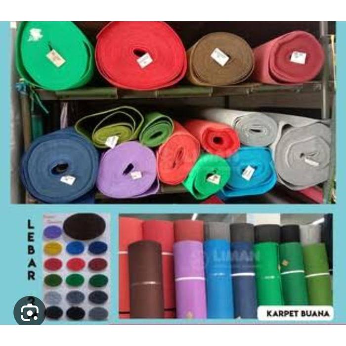 0yln5- Karpet Beludru Buana Meteran / Karpet Polos Pameran Panggung Masjid Ketebalan 3Mm