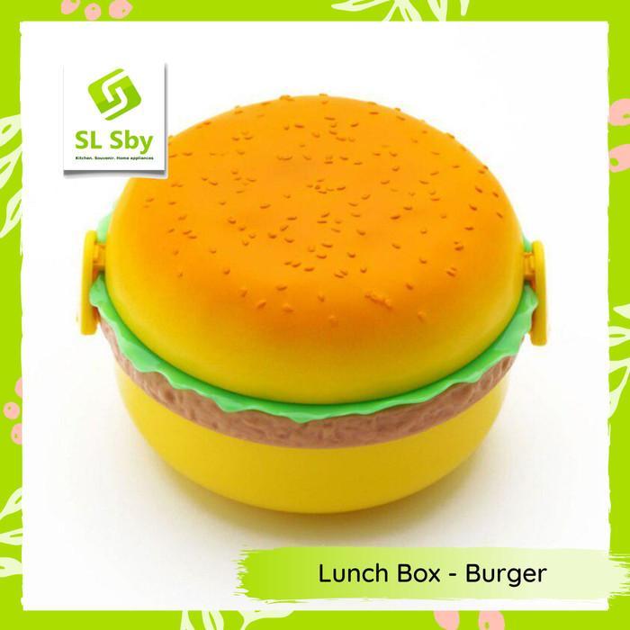 LUNCH BOX KOTAK BEKAL ANAK BURGER TEMPAT MAKAN ANAK TK SD